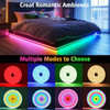 16.4/32.8Ft Neon Rope Lights,Flexible Led Rope Lights Control with App/Remote,Multiple Modes Rope Lights,Music Sync Light Strip for Bedroom