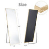 Floor Standing Mirror, Wall Mirror with Stand Aluminum Alloy Thin Frame,21''*64'',Black-rect