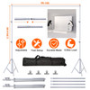 6.5 x 10ft Photo Video Studio Backdrop Background Stand Adjustable Heavy Duty Photography Backdrop Support Stand Set with Carrying Bag Clamps