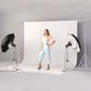 6.5 x 10ft Photo Video Studio Backdrop Background Stand Adjustable Heavy Duty Photography Backdrop Support Stand Set with Carrying Bag Clamps
