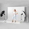 6.5 x 10ft Photo Video Studio Backdrop Background Stand Adjustable Heavy Duty Photography Backdrop Support Stand Set with Carrying Bag Clamps