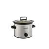 Pot 2qt Manual Slow Cooker - Stainless Steel: 3 Settings, Reheat & Warmer, Stay-Cool Handles, Dishwasher-Safe Parts