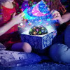 1PC Starry Night Light Projector, 360 ° Rotatable Light Fixture with 9 Color Modes, Featuring Moon And Stars - USB Powered, 1 Dreamy Starry Light - Illuminates Romantic Bedrooms, Adding Brilliance to