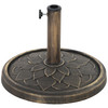 Round Patio Umbrella Base, 26 lbs Resin Umbrella Stand Base, Heavy Duty Patio Umbrella Holder for 1.3"/1.5"/1.9" Umbrella Poles for Outdoor, Lawn, Poolside, Bronze