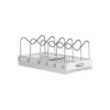 Pull-out pots and pans lid plate draining rack, cabinet built-in draining rack