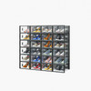 6/12/18/24/36PCS Stackable Shoe Storage Cabinet with Clear Front Door Plastic Sneaker Organizer Box for Entryway Closet or Bedroom Dustproof Shoe Case for Men and Women