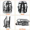 Clear Backpack Heavy Duty Transparent Book Bag Waterproof PVC Clear Backpack 5.3Gal with Reinforced Strap