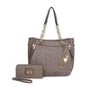 MKF Collection Lina Tote Bag and Wallet set by Mia K
