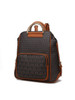 MKF Collection June M logo Printed Vegan Leather Women Backpack by Mia k