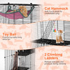 3-Tier Cat Cage Enclosure Indoor Cat Cage Playpen With Hammock Toy Ball Ladder DIY Iron Wire Cat House Kennels Crate For 1-2 Cats Ferret Rabbit Small Animals