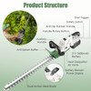 Professional Cordless Hedge Trimmer, ±90° Adjustable Handle & 0.6 Inch Cutting Capacity, 2600mAh Rechargeable Trimmer for Bushes Shrubs Trimming