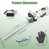Professional Cordless Hedge Trimmer, ±90° Adjustable Handle & 0.6 Inch Cutting Capacity, 2600mAh Rechargeable Trimmer for Bushes Shrubs Trimming