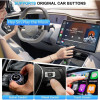 2 in 1 Wireless Apple CarPlay Adapter, for both Apple and Android,converts wired to wireless, suitable for factory wired CarPlay cars from 2017+