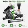 Mini Stepper with Resistance Bands, Portable Full Body Workout Stepper Machine Adjustable Foot Stepper for Fitness
