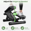 Mini Stepper with Resistance Bands, Portable Full Body Workout Stepper Machine Adjustable Foot Stepper for Fitness