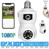 WiFi Bulb Security Camera with Two-Way Audio, AI Motion Detection APP Alert, 360° PTZ Wireless Camera for Home Security