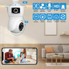 WiFi Bulb Security Camera with Two-Way Audio, AI Motion Detection APP Alert, 360° PTZ Wireless Camera for Home Security