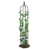 6.2ft Garden Obelisk Trellis; Lightweight Rustproof Plastic Coated Metal Tall Tower Trellis Stand