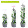 6.2ft Garden Obelisk Trellis; Lightweight Rustproof Plastic Coated Metal Tall Tower Trellis Stand