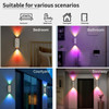 4pcs Rechargeable LED Night Light Wall Lamp Commercial StrobeLight Multi-color Mode Dimmable Indoor Light Magnetic StepLight for Entryway Bedside Desk Closet Bedside Lamp