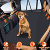 Dog Car Back Seat Cover With Zipper Mesh Window Storage Bags Waterproof 600D Oxford Cloth Car Seat Protector With Slide Flaps For Cars Trucks SUVs