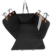 Dog Car Back Seat Cover With Zipper Mesh Window Storage Bags Waterproof 600D Oxford Cloth Car Seat Protector With Slide Flaps For Cars Trucks SUVs