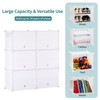 Shoe rack storage cabinet, 8-layer shoe storage cabinet with door, stackable and detachable shoe storage cabinet