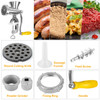Ergonomic Handle Manual Meat Grinder, 3cm Max Clamp Opening for Tabletop, Multifunctional Sausage & Noodle Maker with Anti-Scratch Table Clamp,Multifunctional for Meat/Pepper/Chili Grinding