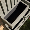 5 Box Raised Garden Bed w/ Trellis for Climbing Plants, Wall-Mounted Wood Planters w/ Drainage Holes, Gray