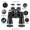 10-180X100 High-Powered Binoculars, 8-24x Magnification, 50mm Objective Lens, Low Light Night Vision, Multi-Layer Coated Aspherical Lenses, Large Field of View, Portable with Carrying Case