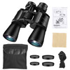 10-180X100 High-Powered Binoculars, 8-24x Magnification, 50mm Objective Lens, Low Light Night Vision, Multi-Layer Coated Aspherical Lenses, Large Field of View, Portable with Carrying Case