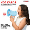 5Core Megaphone 15W Bull Horn Kids PA Speaker w 400 Yards Range Siren Lightweight Loud Mini Megafono