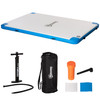 10' x 7' Inflatable Dock Platform with Air Pump & Backpack, For Pool Beach Ocean Blue