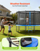VEVOR Outdoor Trampoline, 16FT Recreational Trampoline, ASTM Approved Trampolines with Enclosure Net & Thickened Pad, Max 475 lbs Weight Capacity, Anti-Rust Backyard Trampolines for Kids & Adults