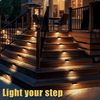 Solar Deck Lights Outdoor 16 Pack, Solar Step Lights Waterproof Led Solar lights for Outdoor Stairs, Step , Fence, Yard, Patio, and Pathway(Warm White)