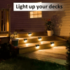 Solar Deck Lights Outdoor 16 Pack, Solar Step Lights Waterproof Led Solar lights for Outdoor Stairs, Step , Fence, Yard, Patio, and Pathway(Warm White)