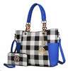 MKF Collection Bonita Checker Tote Handbag & Wallet Set Women by Mia K