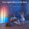 55"H RGB Corner Floor Lamp, Smart LED Lights, Support App, Remote control,  Music Sync, for game room, bedroom, livingroom, party