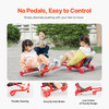 VEVOR Ride on Scooter, Load Capacity of 132 lbs, Swing Side-to-Side for Amazing Ride Powered by Zig-Zag Motion, Ride on Drifting Toy for Ages 4+, Rides on Any Hard Surface for Indoor & Outdoor, Red