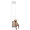 VEVOR Dog Door for Sliding Glass Door, 75 7/8"-80 11/16" Adjustable Height Doggy Door for Sliding Doors, Aluminum Frame Tempered Glass Pet Door with Hinge Structure Flap and Lock for Medium-Sized Dogs