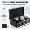 VEVOR Graded Card Storage Box, 5 Slots, Graded Sports Cards Holder Carrying Case with Coded Lock Foam Dividers, for 162 PSA Graded Cards 115 BGS Cards 130 SGC Cards 585 Top Loaders or 999+ Loose Cards