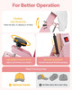 VEVOR Hat Heat Press Machine, with 2pcs Interchangeable Platens, Precise Temperature and Time Control, Hat Press for HTV Iron On and Sublimation Projects, for Caps, Headbands, Cuffs, Face Masks, Pink