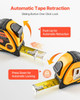 VEVOR 2 Packs Tape Measure 25 ft Length, Measuring Tape with Retractable, Imperial and Metric ft/m Dual-Scale & ABS Case & Easy Read Steel Measurement Tool,for Outdoor,Decoration