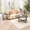 3-Piece Coffee Table Set Round Coffee Table and 2PCS Square End Tables