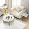 3-Piece Coffee Table Set Round Coffee Table and 2PCS Square End Tables