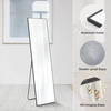 58"x19" Full Length Mirror with Stand Floor Mirror with Aluminum Alloy Frame Body Wall-Mounted Mirrors For Bedroom Bathroom