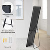 58"x19" Full Length Mirror with Stand Floor Mirror with Aluminum Alloy Frame Body Wall-Mounted Mirrors For Bedroom Bathroom