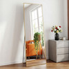 58"x19" Full Length Mirror with Stand Floor Mirror with Aluminum Alloy Frame Body Wall-Mounted Mirrors For Bedroom Bathroom