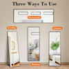 58"x19" Full Length Mirror with Stand Floor Mirror with Aluminum Alloy Frame Body Wall-Mounted Mirrors For Bedroom Bathroom