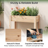 Wooden Raised Garden Bed with Legs and Storage Shelf